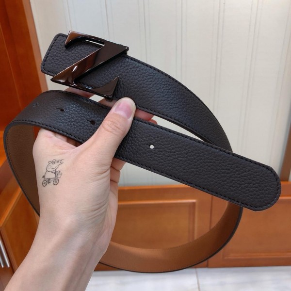 Replica Black Ermenegildo buckle belt ASS02051