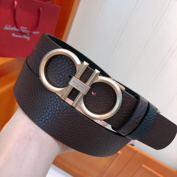 Replica Ferragamo Gold Men's buckle belt ASS02116