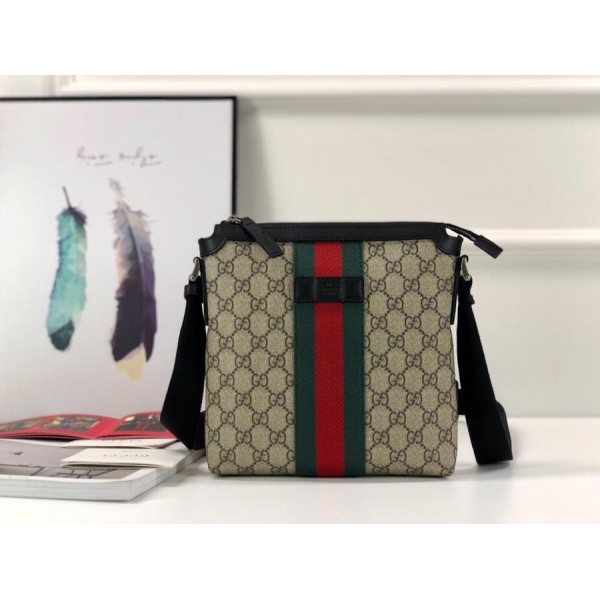 Replica Gucci brown thin canvas sling bag GC06BM028