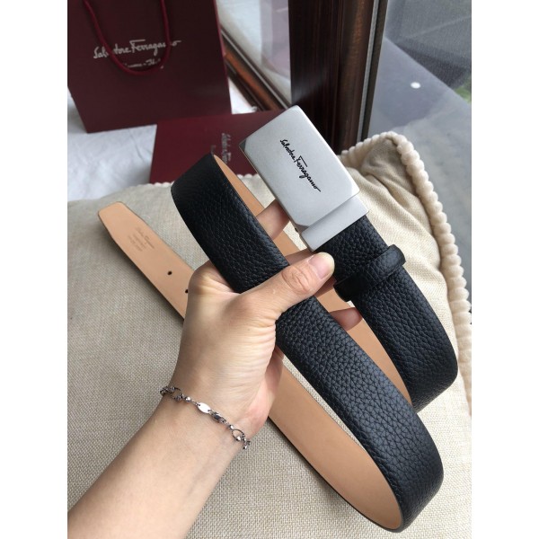 Replica Salvatore Ferragamo Silver buckle belt ASS02271