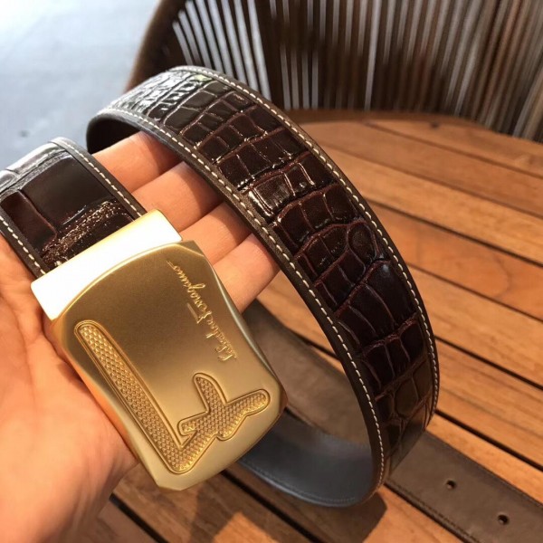 Replica F-Ferragamo Gold belt ASS02146