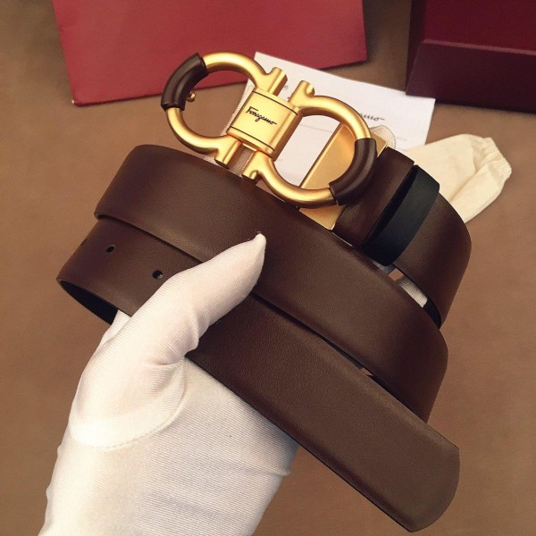 Replica Gold Ferragamo buckle belt ASS02156