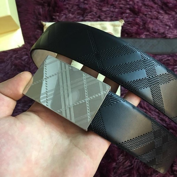 Replica Silver-Burberry buckle belt ASS02030