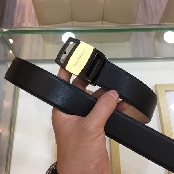 Replica Gold Ferragamo flip buckle belt ASS02226