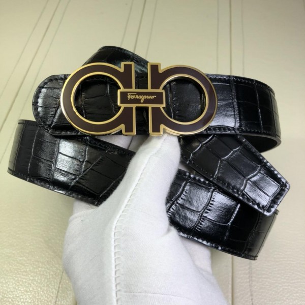 Replica Black Gold F-buckle belt ASS02182