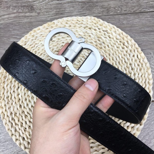 Replica Ferragamo Extra Silver buckle belt ASS02245