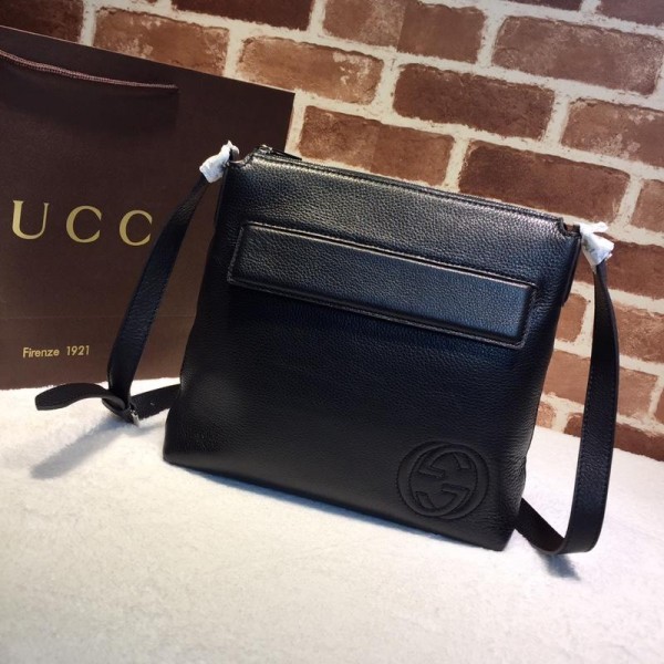 Replica Gucci black leather handbag GC06BM149