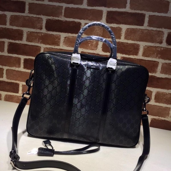 Replica Gucci black leather spacious office bag GC06BM084