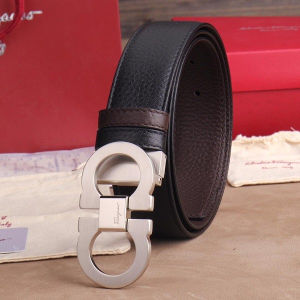 Replica Silver Ferragamo buckle belt ASS02071