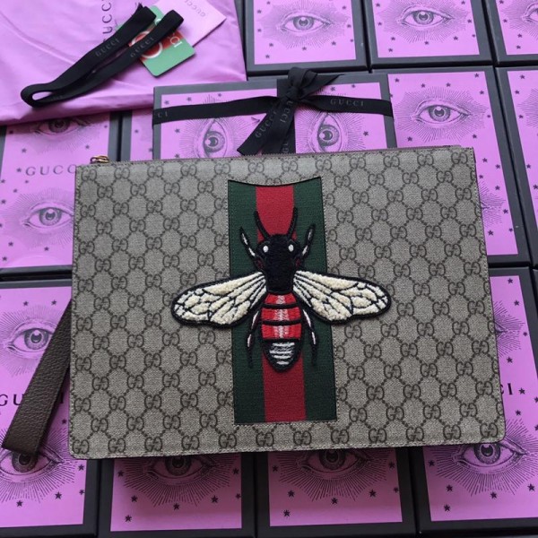 Replica Gucci bee brown purse GC07BM001