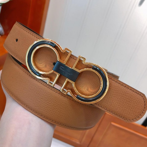 Replica Brown Ferragamo buckle belt ASS02101