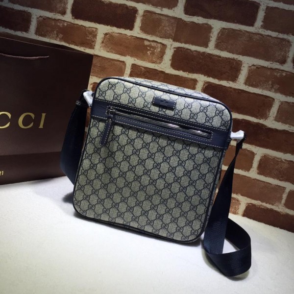 Replica Gucci-cream navy blue messenger bagGC06BM144