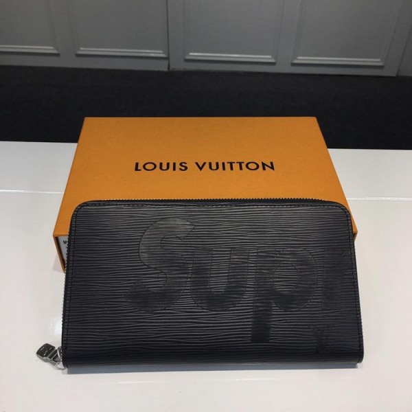 Replica Louis Vuitton M60632 black supreme WALLET LV04WM009