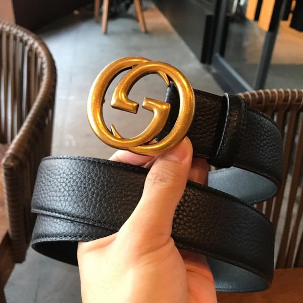 Replica Interlocking Gucci Gold Men's belt ASS02319