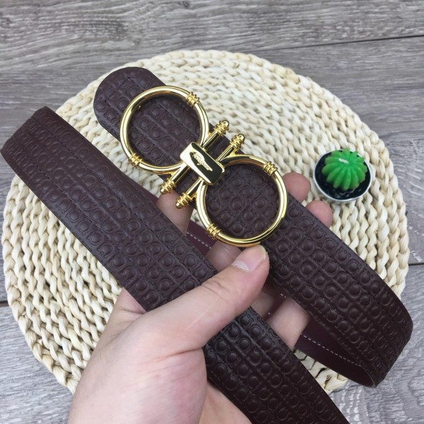 Replica Ferragamo Thin Golden buckle belt ASS02231