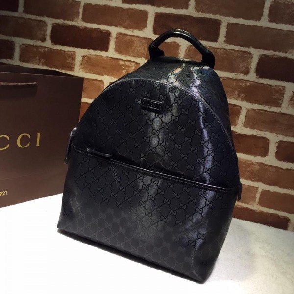 Replica Gucci black back pack with sheen GC06BM091