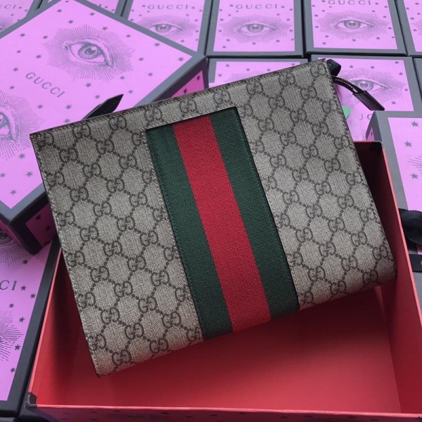 Replica Gucci canvas-leather wedge shaped purse GC07WM062