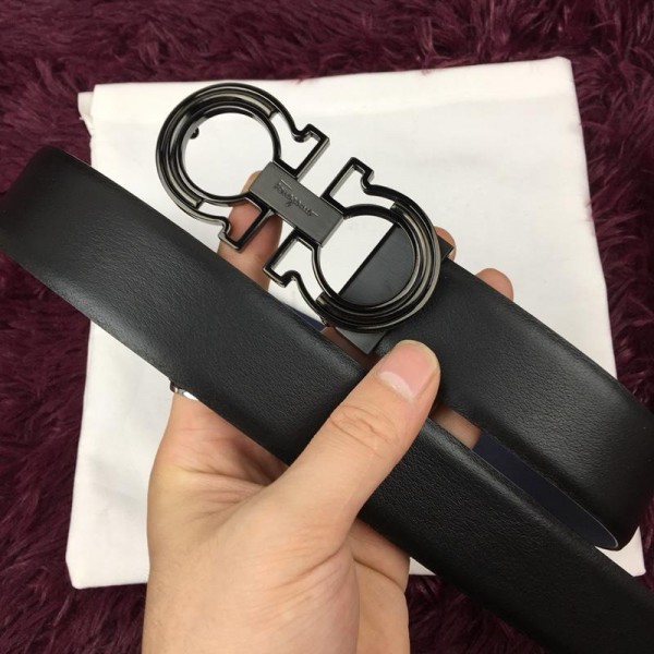 Replica Ferragamo black Men's belt ASS02215