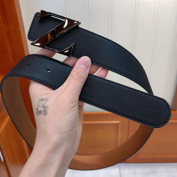 Replica Black Ermenegildo Zegna buckle belt ASS02050