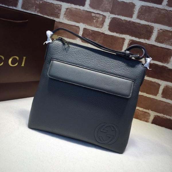 Replica Gucci grayish leather handbag GC06BM148