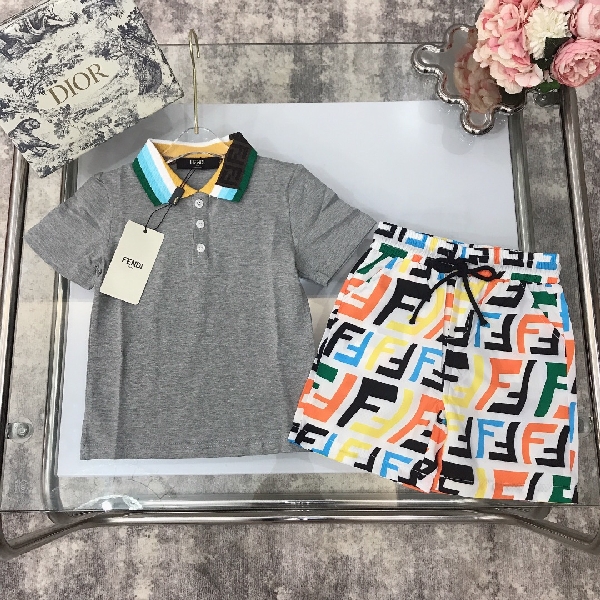 Replica Fendi 2022 New Polo Shirt and Shorts Set