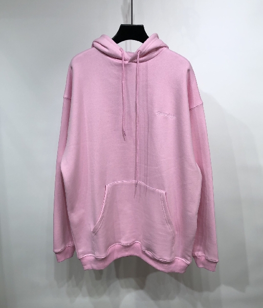 Replica Balenciaga Hoodie Logo Medium Fit in Pink