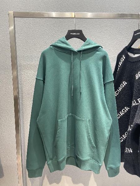 Replica Balenciaga Hoodie Logo Medium Fit in Green