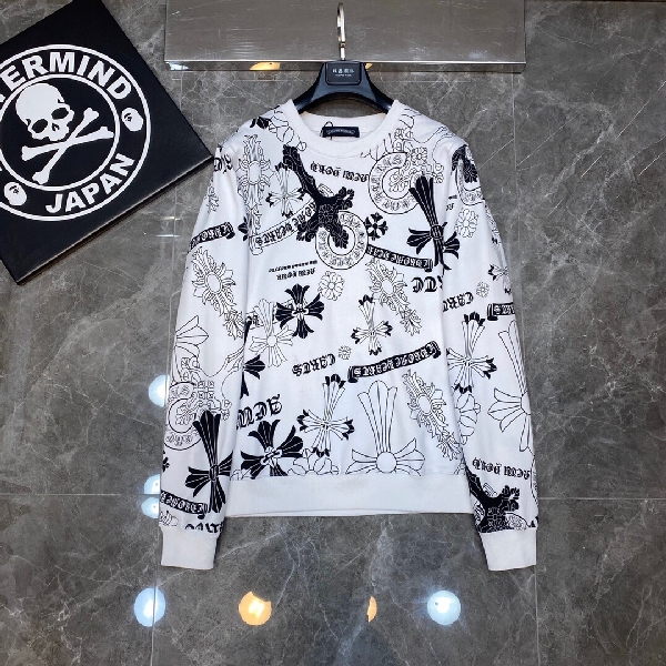 Replica Chrome Hearts Hoodie Black Print in White