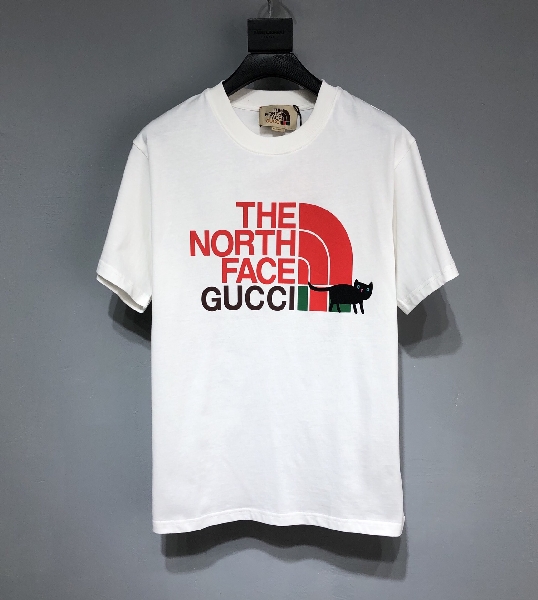 Replica GUCCI x Northface black cat T-Shirt