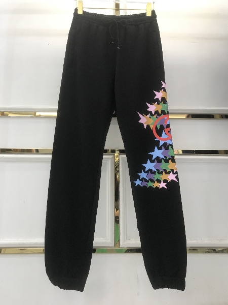 Replica Gucci Pants Interlocking G star flash print cotton