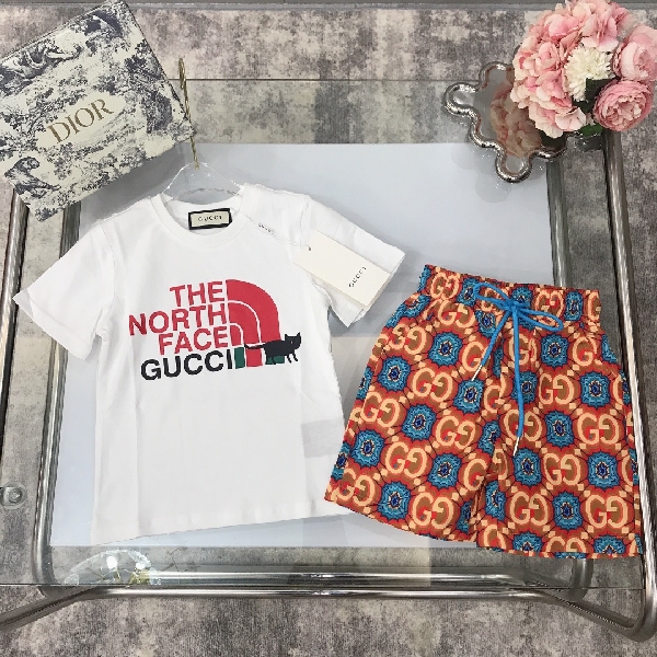 Replica Gucci 2022 Children's T-shirt and Shorts Set