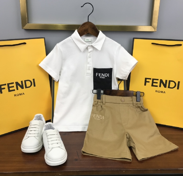 Replica Fendi 2022 Polo Shirt and Shorts Set