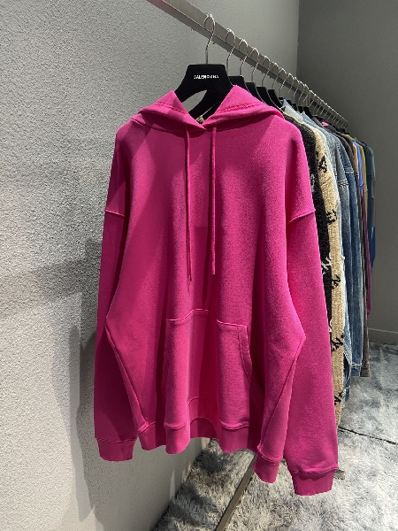 Replica Balenciaga Hoodie Logo Medium Fit in Pink