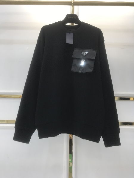 Replica Prada Sweatershirt Oversized cotton jersey logo