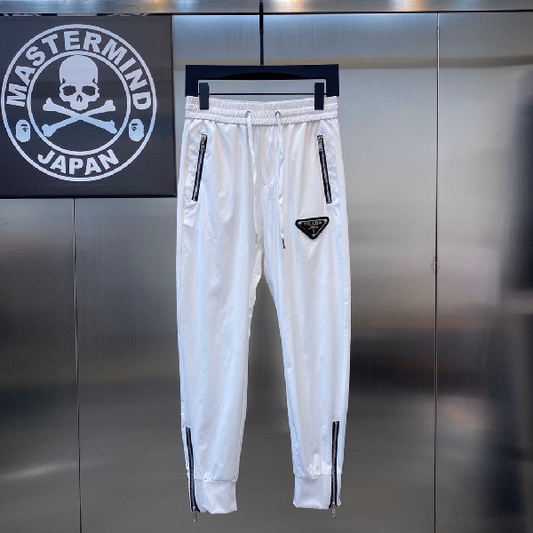 Replica Prada Pants Re-Nylon Logo in White