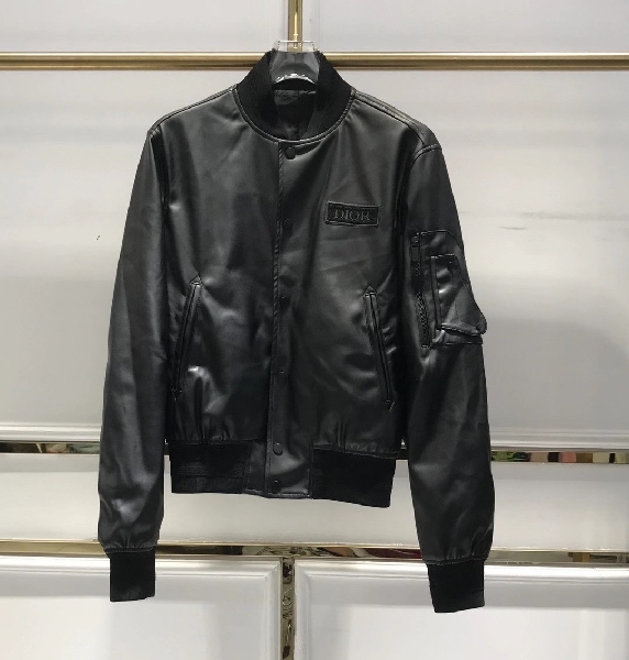 Replica Dior Jacket Suit Leather in Black