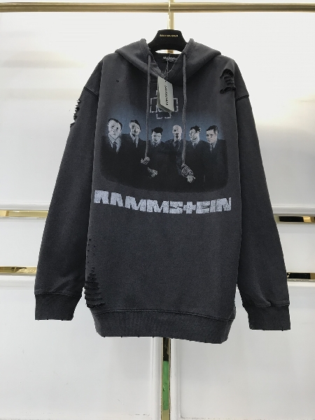 Replica Balenciaga Hoodie Printed in Black