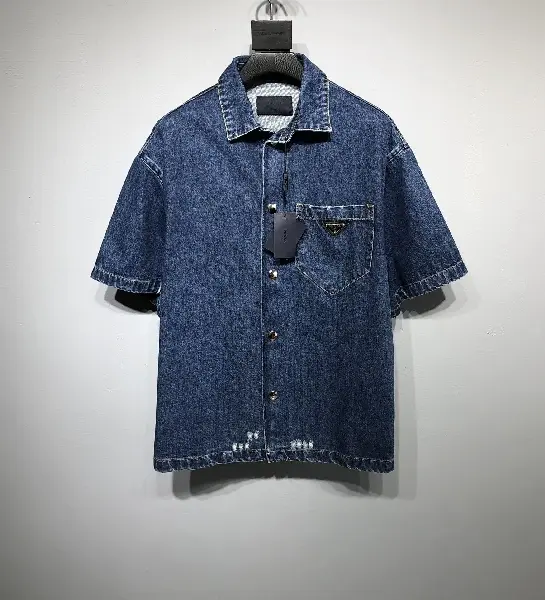 Replica PRADA 2022SS new fashion shirt in blue