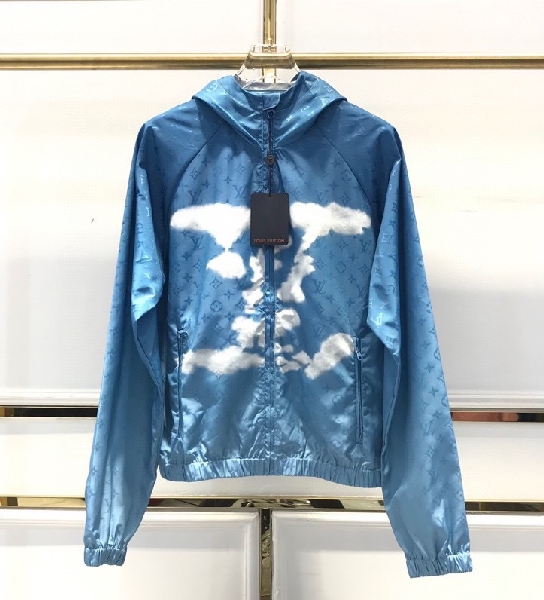 Replica Louis Vuitton Hoodie Print in Blue