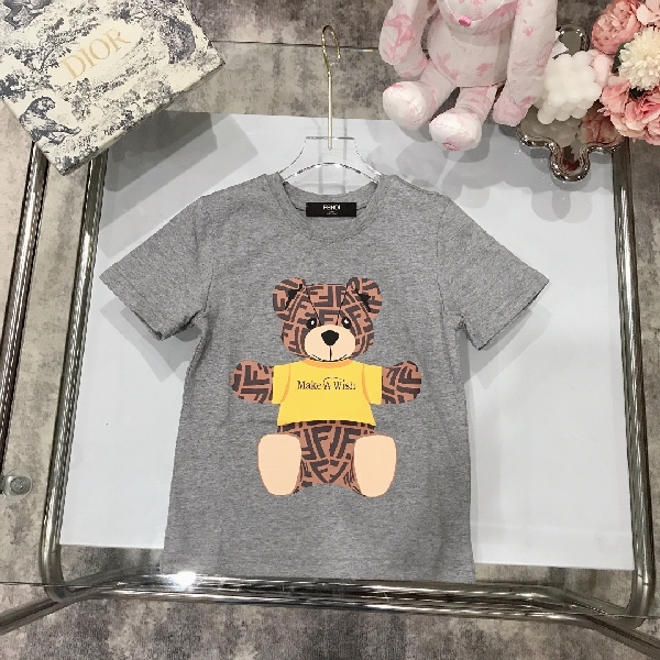 Replica Fendi New Bear Print T-shirt for Children