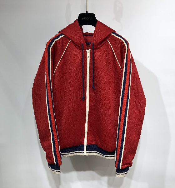 Replica Gucci Hoodie Shiny jersey with Web