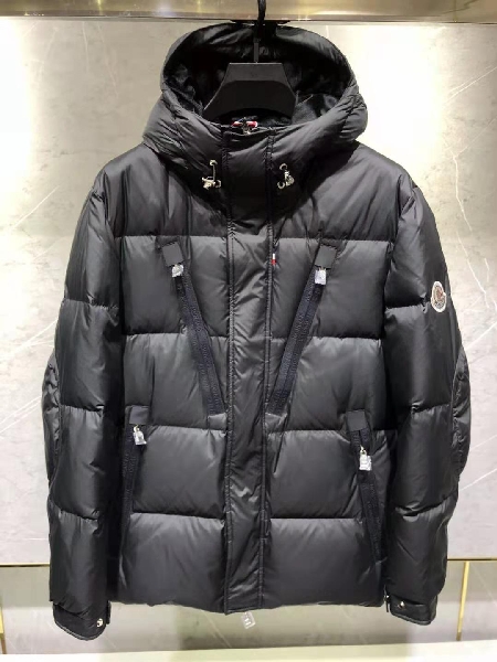 Replica New Moncler Down Jacket White Goose Down in Black