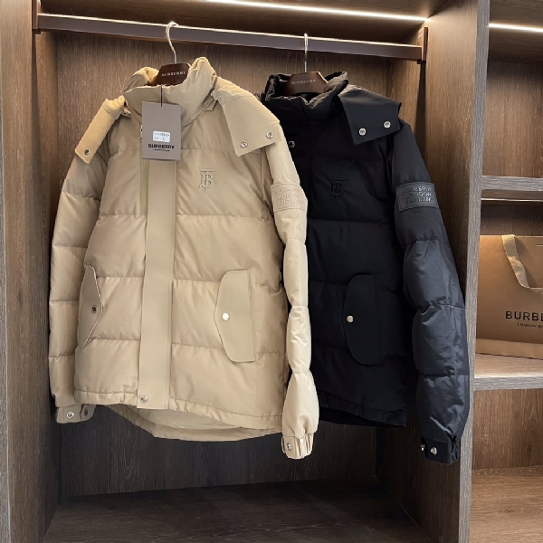 Replica Burberry Down Jacket in Black and Khaki