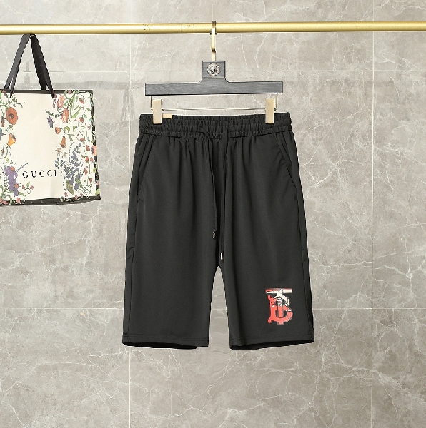 Replica Burberry Shorts Check Drawcord Swim in Black