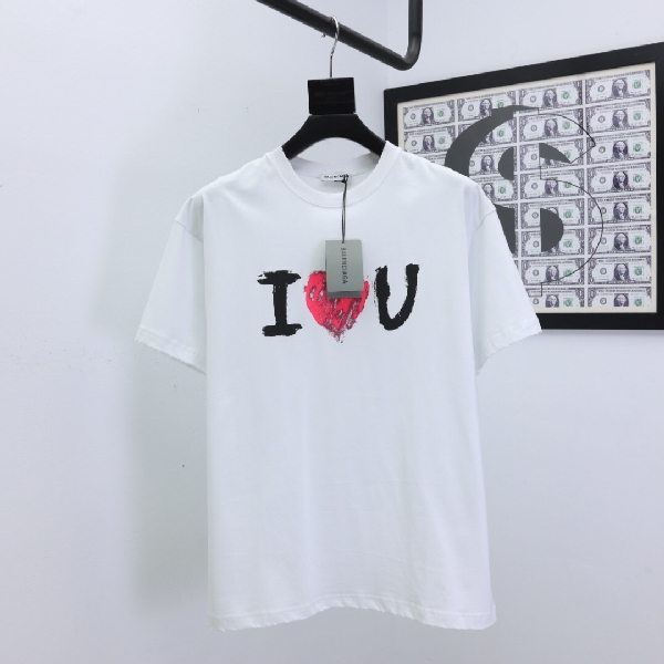 Replica Balenciaga T-Shirt Love White