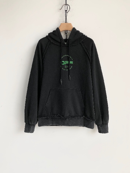 Replica Off-White Hoodies Logo Cotton in Black