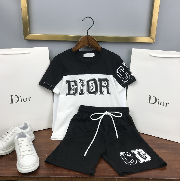 Replica Dior 2022 Boy's T-shirt and Shorts Set