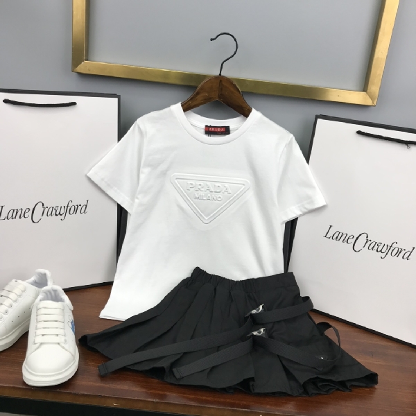 Replica Prada 2022 Children T-shirt and Shorts Set