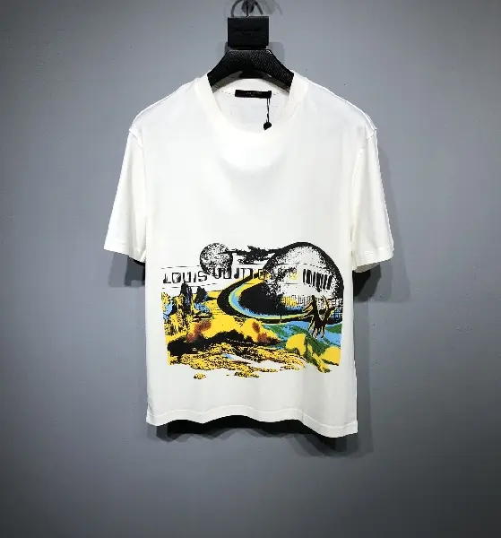 Replica LOUIS VUITTON 2022 rainbow printing T-shirt