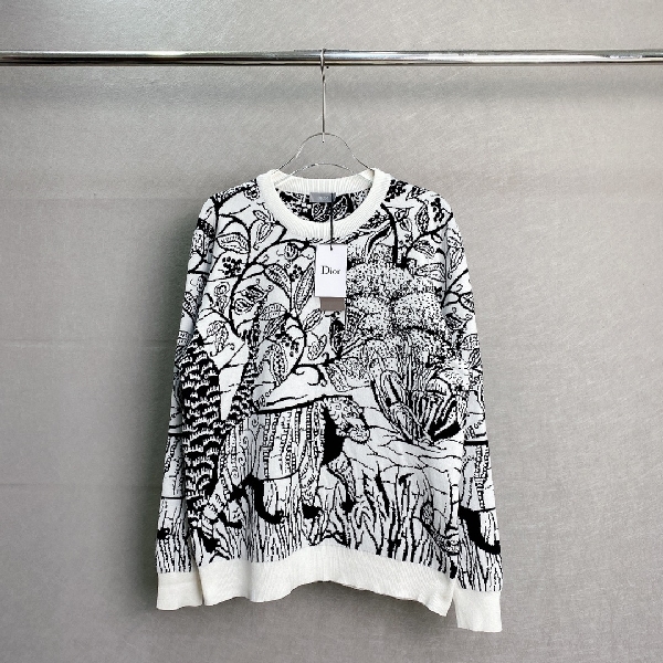 Replica Dior Sweatshirt in White with Jungle